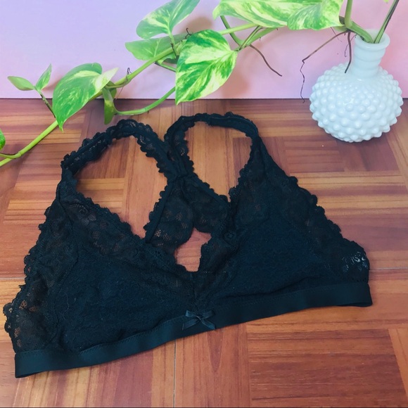 aerie Other - Aerie Lace X Back Black Bralette